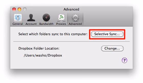一部同期が可能になったDropbox
