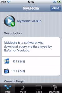 iPodTouchでDailymotionがダウンロード出来るMyMedia