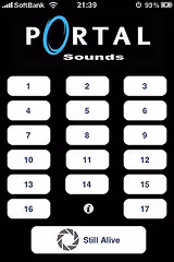iPhoneのPortalSoundsアプリ
