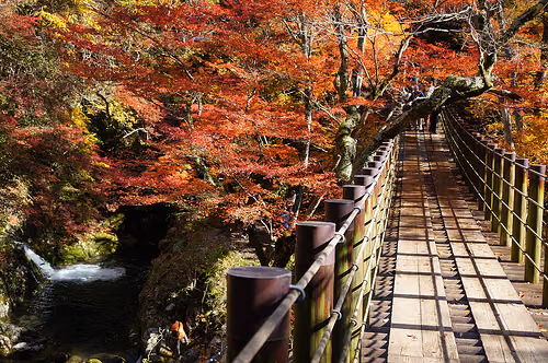 花貫渓谷と筑波山