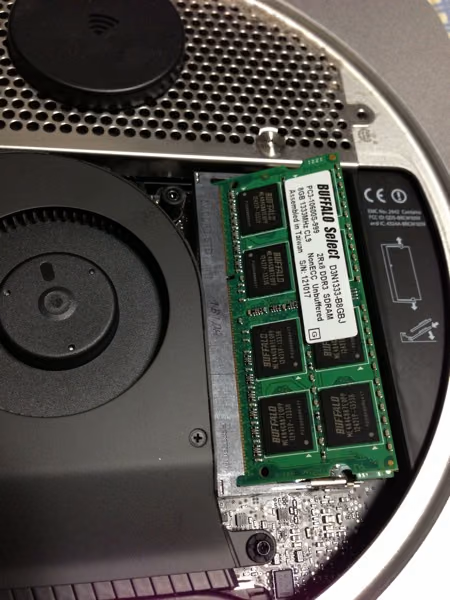 Mac miniを8GBから16GBに換装