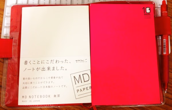 ダイアリーをほぼ日ペーパーズからMDノートへ変更
