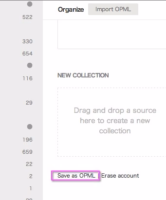 Feedly export2