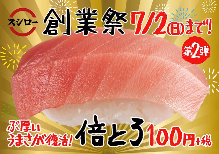 スシロー創業祭で倍とろを食らう
