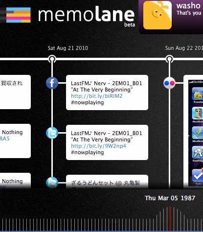 オンラインライフログ「memolane」を試す
